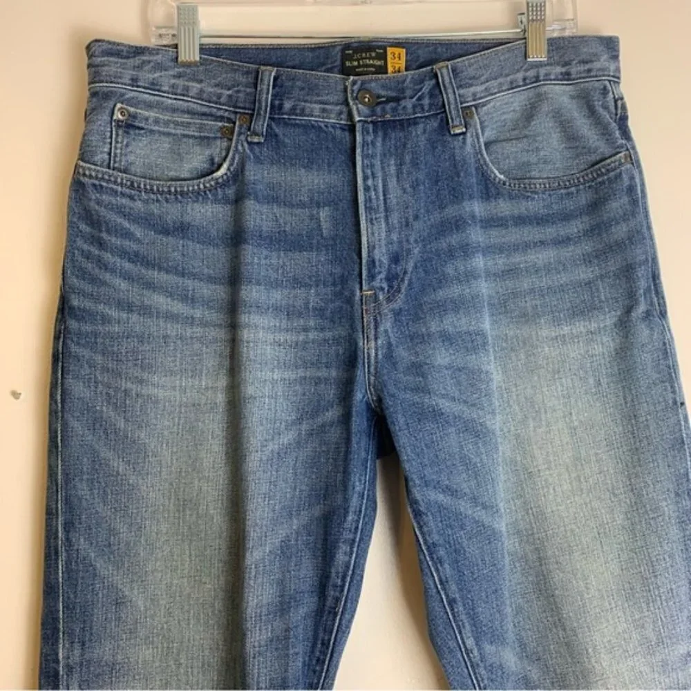 J. Crew Medium Wash Slim Straight Jeans